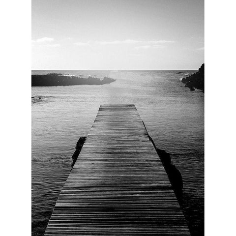 Towards the Water BW White Modern Wood Framed Art Print by Kimberly, Allen