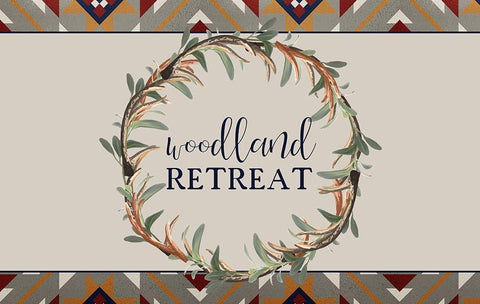 In The Woods 2 White Modern Wood Framed Art Print with Double Matting by Kimberly, Allen