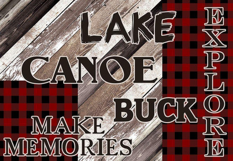 The Lodge 1 White Modern Wood Framed Art Print with Double Matting by Kimberly, Allen