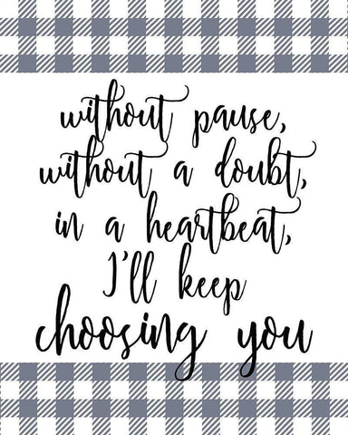 Choose You Black Ornate Wood Framed Art Print with Double Matting by Kimberly, Allen