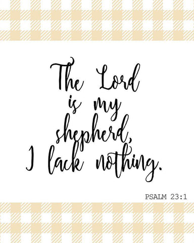 I Lack Nothing Black Ornate Wood Framed Art Print with Double Matting by Kimberly, Allen