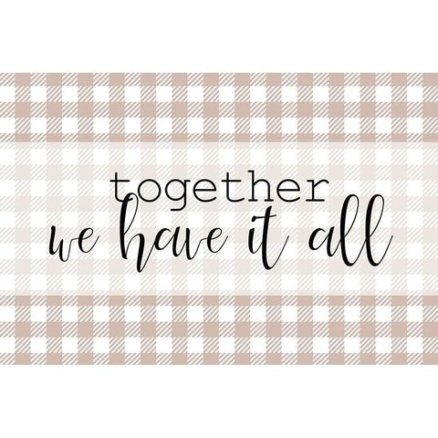 Together White Modern Wood Framed Art Print by Kimberly, Allen