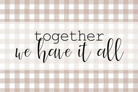 Together White Modern Wood Framed Art Print with Double Matting by Kimberly, Allen