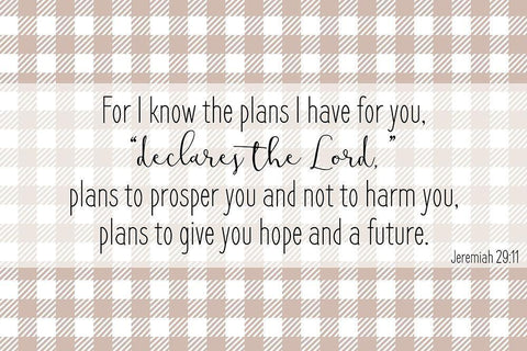 Jeremiah 29 11 White Modern Wood Framed Art Print with Double Matting by Kimberly, Allen