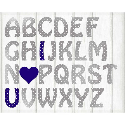 ABC Boy Black Modern Wood Framed Art Print with Double Matting by Allen, Kimberly