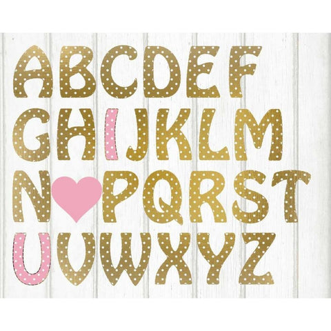ABC Girl Black Modern Wood Framed Art Print by Allen, Kimberly