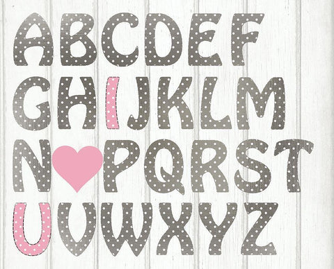 ABC Girl Silver Black Ornate Wood Framed Art Print with Double Matting by Kimberly, Allen