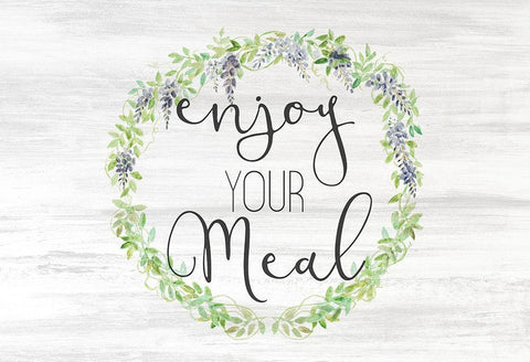 Enjoy your Meal Black Ornate Wood Framed Art Print with Double Matting by Kimberly, Allen