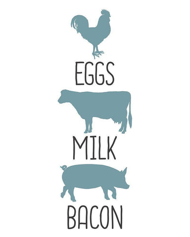 Farm Fresh 4 White Modern Wood Framed Art Print with Double Matting by Kimberly, Allen