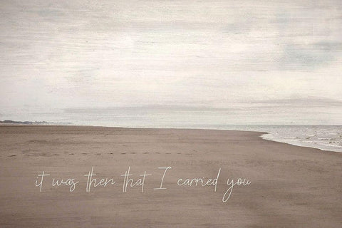 I Carried You White Modern Wood Framed Art Print with Double Matting by Kimberly, Allen