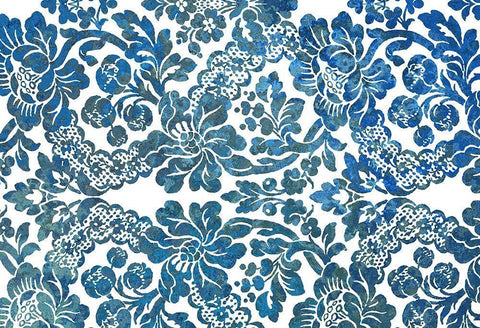 Multi Scroll v1 White Modern Wood Framed Art Print with Double Matting by Kimberly, Allen