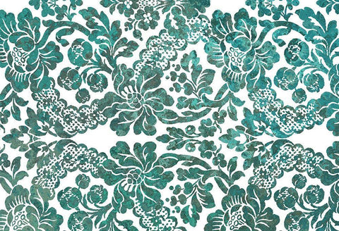 Multi Scroll v2 White Modern Wood Framed Art Print with Double Matting by Kimberly, Allen