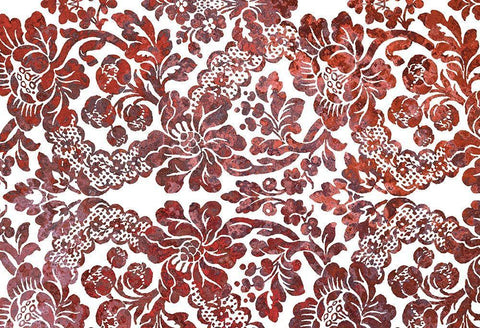 Multi Scroll v4 White Modern Wood Framed Art Print with Double Matting by Kimberly, Allen