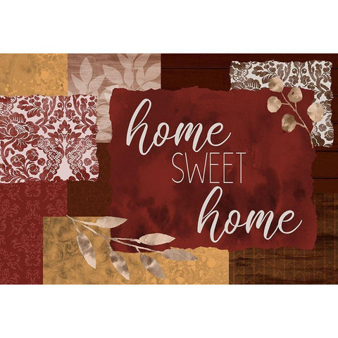 Home Sweet Home Spice Black Modern Wood Framed Art Print with Double Matting by Kimberly, Allen