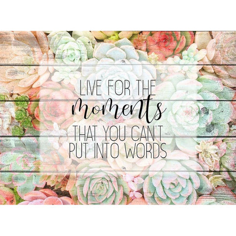 Live for The Moments White Modern Wood Framed Art Print by Kimberly, Allen