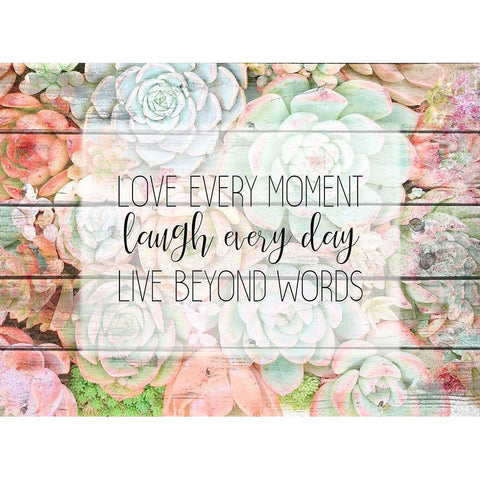 Live Beyond Words White Modern Wood Framed Art Print by Kimberly, Allen