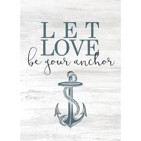 Let Love Hope 1 White Modern Wood Framed Art Print by Kimberly, Allen