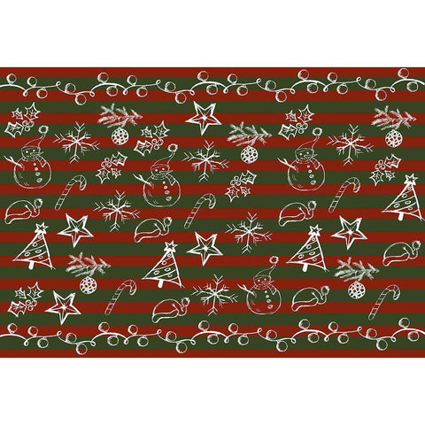 Christmas Sketch Black Modern Wood Framed Art Print by Kimberly, Allen