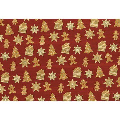 Gingerbread Christmas Gold Ornate Wood Framed Art Print with Double Matting by Kimberly, Allen