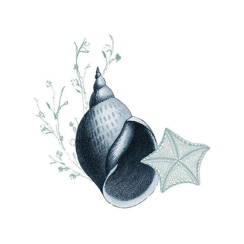 Sea Blues 5 Black Modern Wood Framed Art Print by Kimberly, Allen