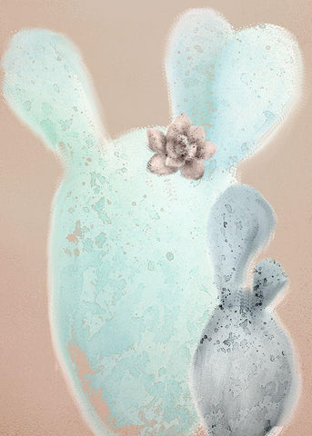 Cactus Believe 1B Black Ornate Wood Framed Art Print with Double Matting by Kimberly, Allen