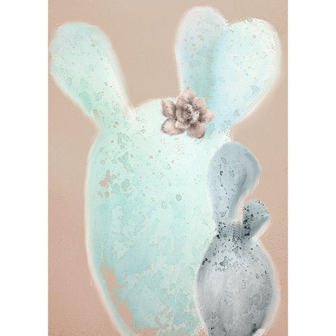 Cactus Believe 1B White Modern Wood Framed Art Print by Kimberly, Allen