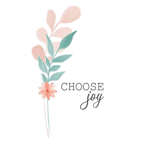 Choose Joy Gold Ornate Wood Framed Art Print with Double Matting by Kimberly, Allen