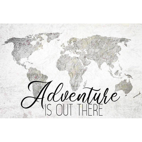 Adventure is out There Black Modern Wood Framed Art Print with Double Matting by Kimberly, Allen