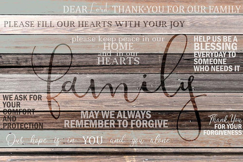 Family Prayer Black Ornate Wood Framed Art Print with Double Matting by Kimberly, Allen