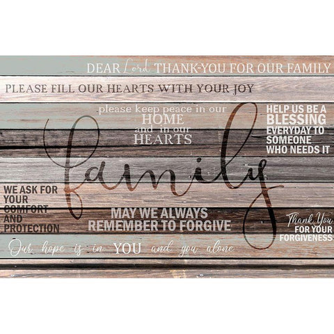 Family Prayer Gold Ornate Wood Framed Art Print with Double Matting by Kimberly, Allen