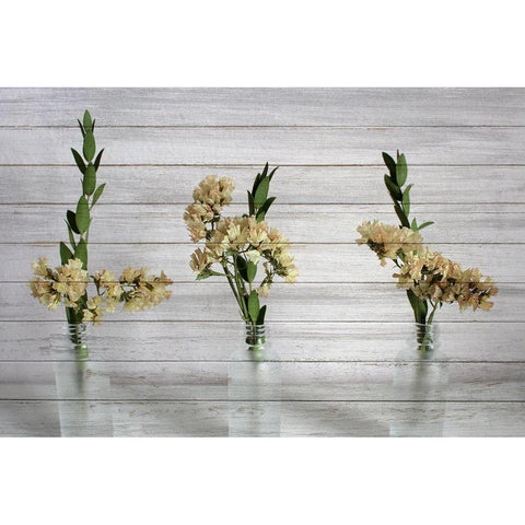 Three Vases 1 Gold Ornate Wood Framed Art Print with Double Matting by Kimberly, Allen