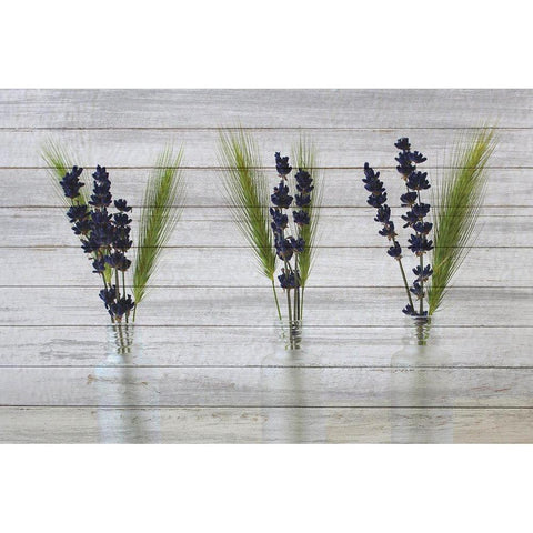 Three Vases 2 White Modern Wood Framed Art Print by Kimberly, Allen