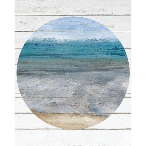 Beach Circle 1 Gold Ornate Wood Framed Art Print with Double Matting by Kimberly, Allen