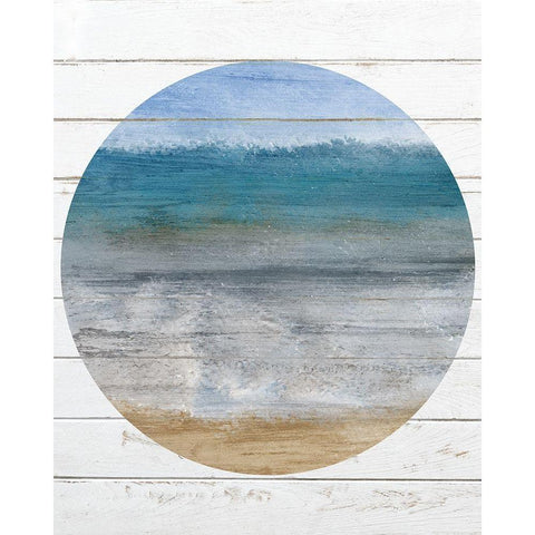 Beach Circle 2 Gold Ornate Wood Framed Art Print with Double Matting by Kimberly, Allen