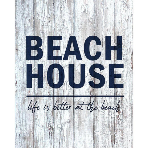 Beach House 2 Gold Ornate Wood Framed Art Print with Double Matting by Kimberly, Allen