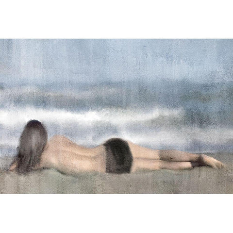 Beach Relaxation Gold Ornate Wood Framed Art Print with Double Matting by Kimberly, Allen