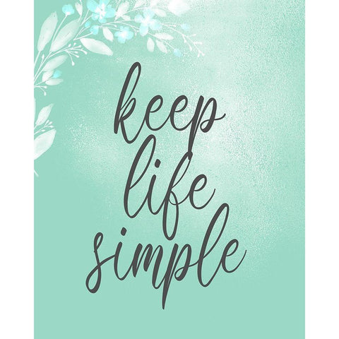 Keep Life Simple Gold Ornate Wood Framed Art Print with Double Matting by Kimberly, Allen