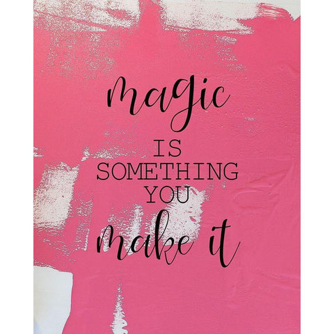 Magic is Something Black Modern Wood Framed Art Print with Double Matting by Kimberly, Allen