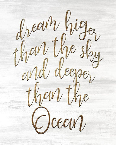 Dream Higher 2 Black Ornate Wood Framed Art Print with Double Matting by Kimberly, Allen