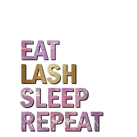 Eat Lash Gold Ornate Wood Framed Art Print with Double Matting by Kimberly, Allen