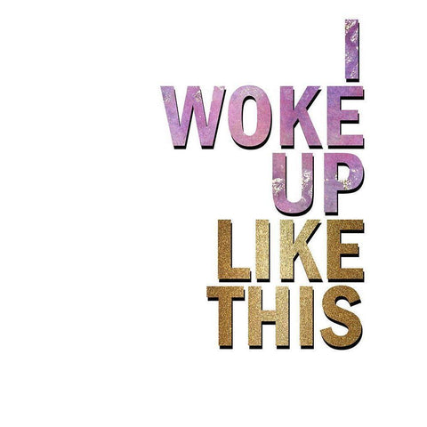 I Woke Up Black Modern Wood Framed Art Print with Double Matting by Kimberly, Allen