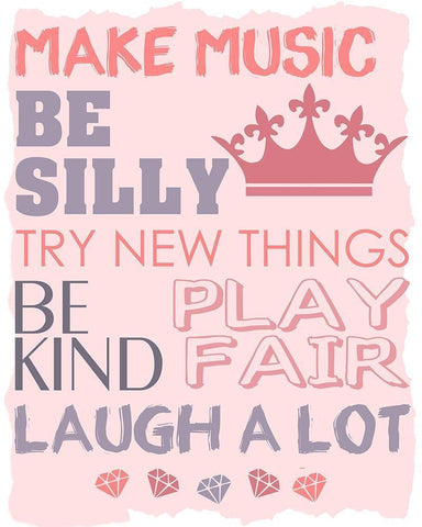 Be Silly 1 Pink Black Ornate Wood Framed Art Print with Double Matting by Kimberly, Allen