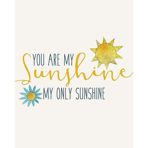My Sunshine 1 White Modern Wood Framed Art Print by Kimberly, Allen