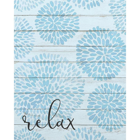 Relax A Black Modern Wood Framed Art Print with Double Matting by Kimberly, Allen