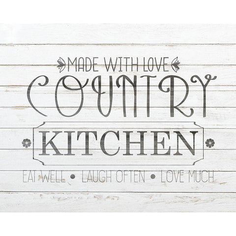 Made With Love White Modern Wood Framed Art Print by Kimberly, Allen