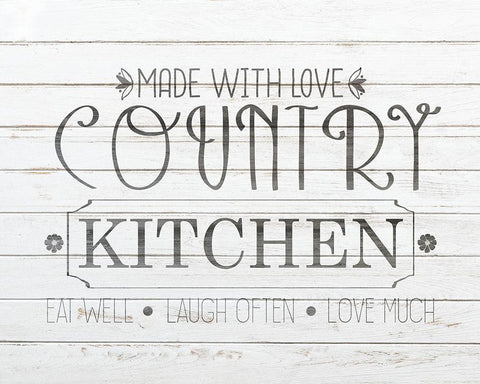 Made With Love White Modern Wood Framed Art Print with Double Matting by Kimberly, Allen