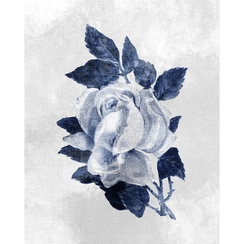 Linen Rose 1 White Modern Wood Framed Art Print by Kimberly, Allen
