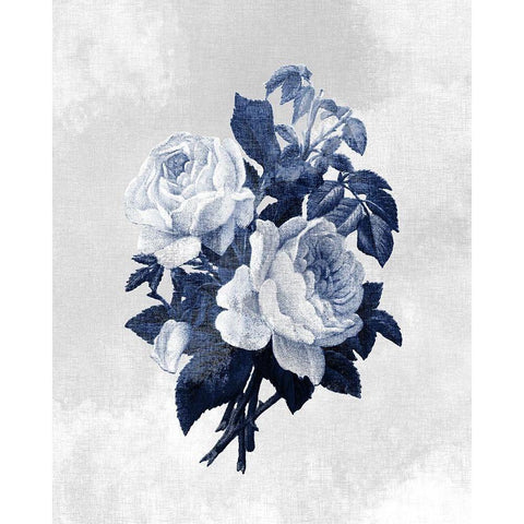 Linen Rose 2 Black Modern Wood Framed Art Print by Kimberly, Allen