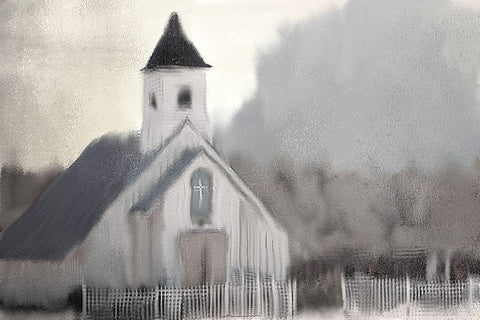 Sunday Morning White Modern Wood Framed Art Print with Double Matting by Kimberly, Allen