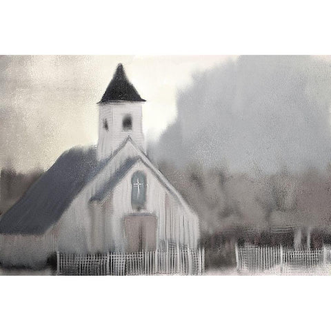 Sunday Morning Black Modern Wood Framed Art Print by Kimberly, Allen